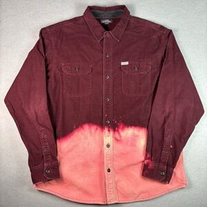 Eddie Bauer Corduroy Shirt Size Large Red‎